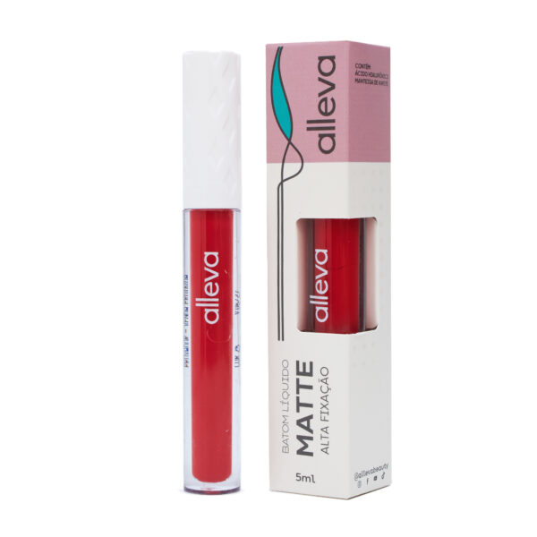 Batom Líquido Matte Cor 20 á 25 Alleva 5ml - Imagem 8
