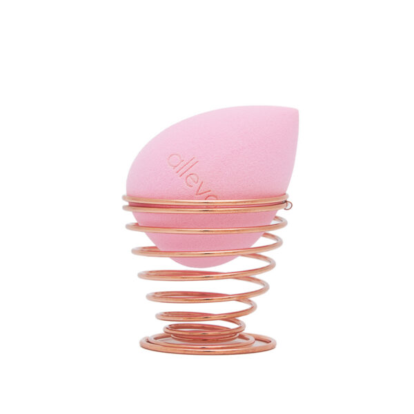 Esponja para Maquiagem Gota com Suporte Alleva Cor:Rosa - Imagem 2